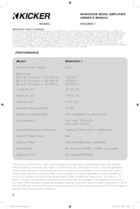 the kicker av receiver manual is shown on the page